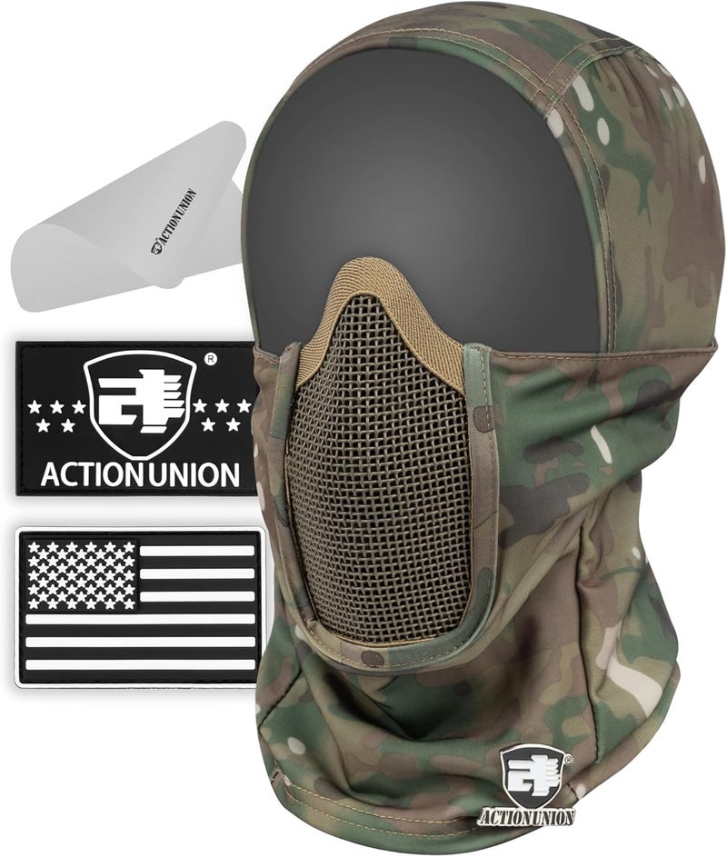 ACTIONUNION Tactical Airsoft Balaclava Mesh Mask Set - Image 1